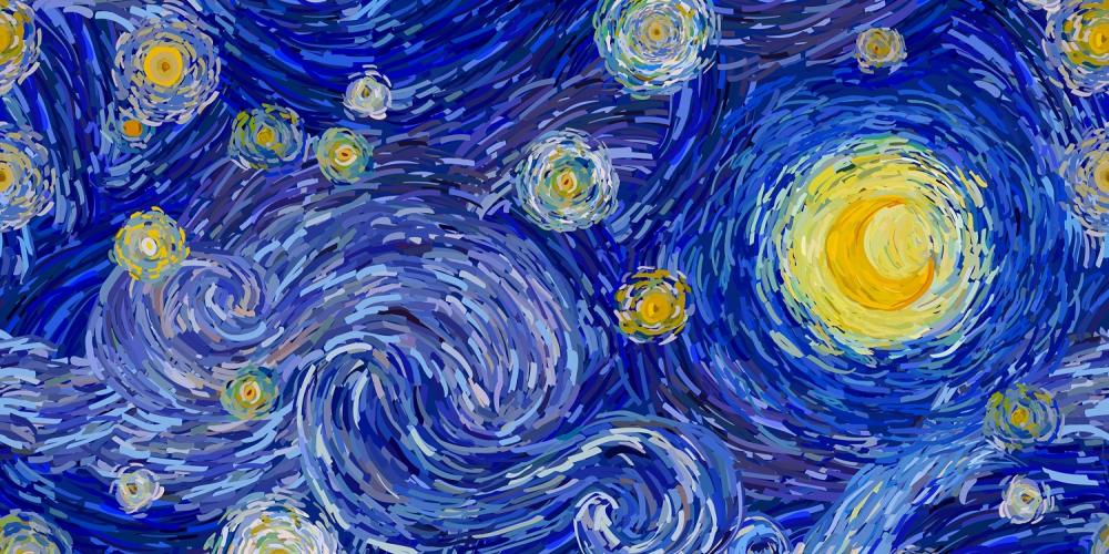 Vectorbeeld van Van Goghs Sterrennacht